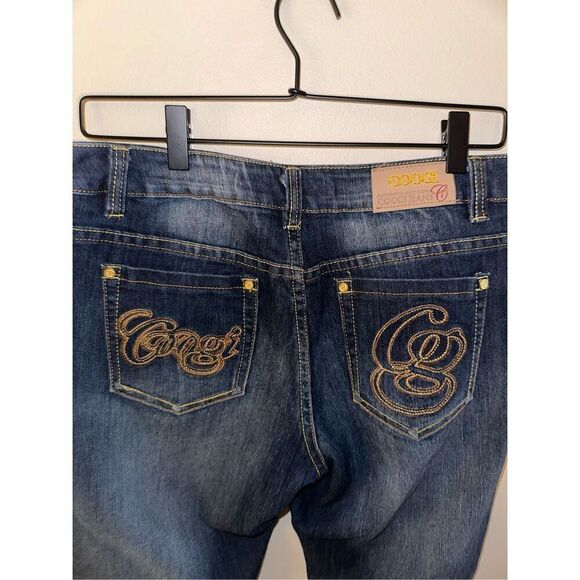 Women's Coogi Jeans Strait Leg Dark Wash 11/12 - Picture 4 of 5